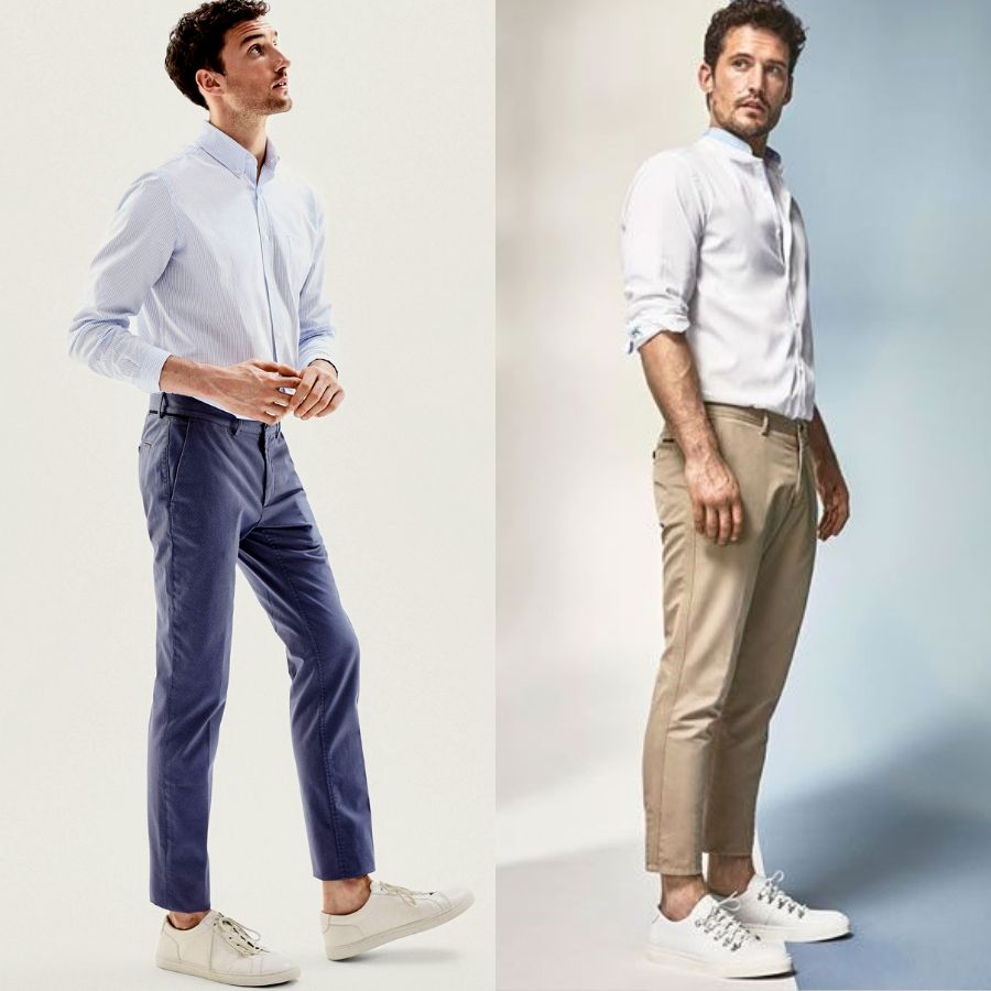 calça jeans masculina barra curta