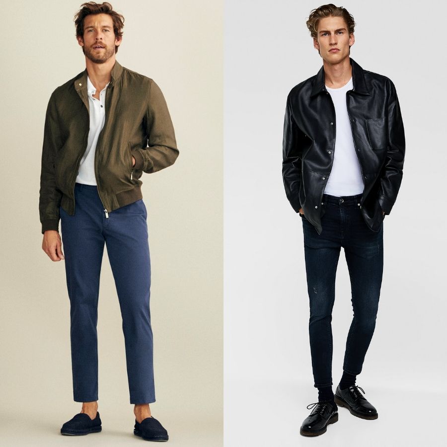 calça masculina boca fina