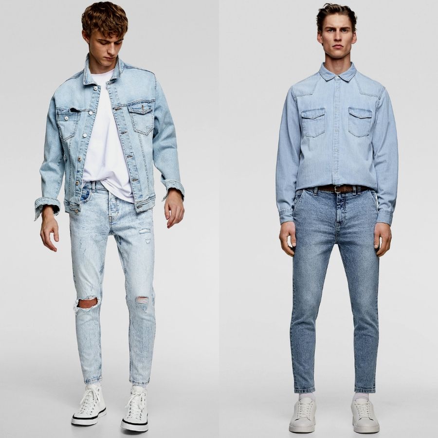 calça masculina boca fina