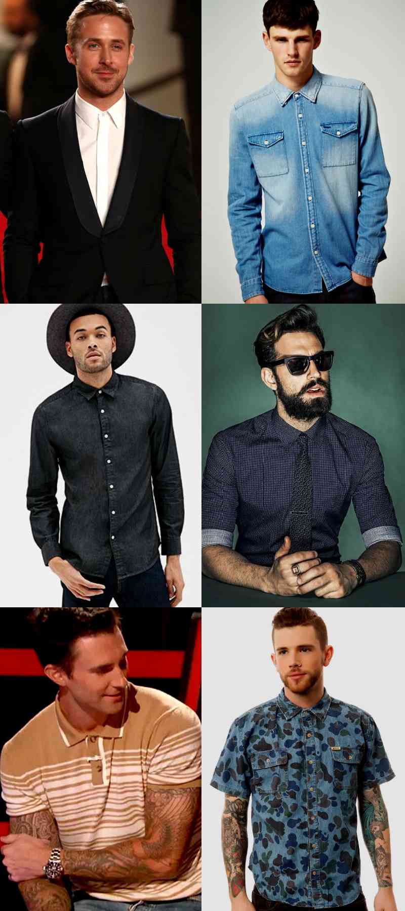 Camisa fechada masculina Clearance