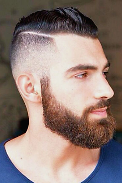 corte de cabelo masculino com risco na lateral